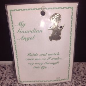 Guardian Angel Fashion Pin - Model DW-50. Non-Tarnish Gold Finish. NEW. SEALED.